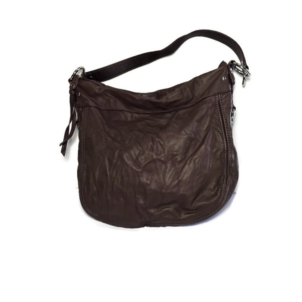 Vintage Coach F14706 Zoe Hobo Shoulder Bag Handbag Brown Leather Purse,